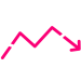 Pink and white opposing zigzag arrows